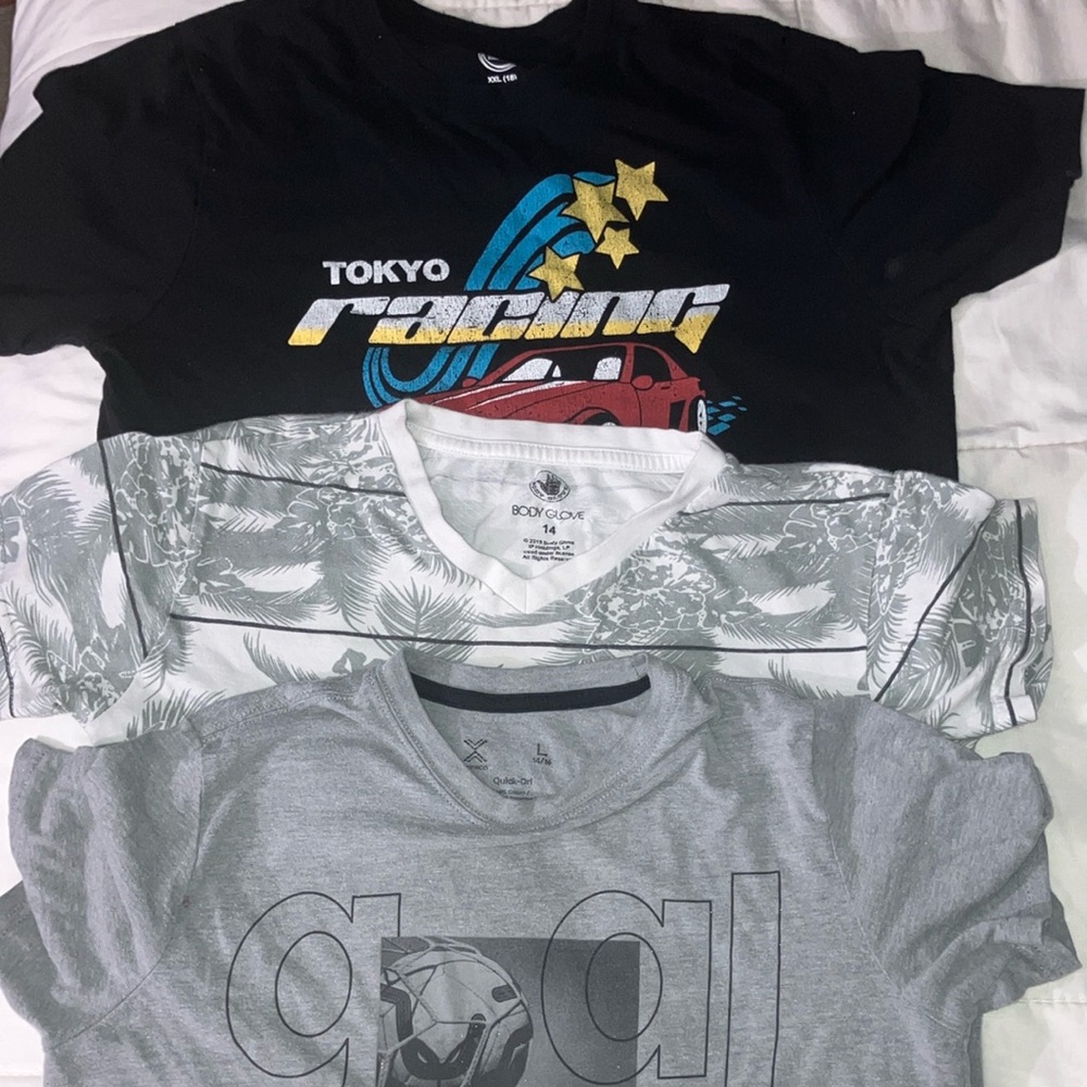 Kids Graphic T-Shirts - Black, Gray, White